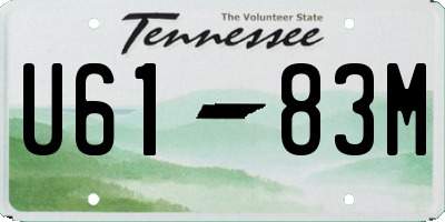 TN license plate U6183M