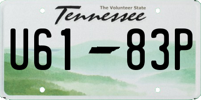 TN license plate U6183P