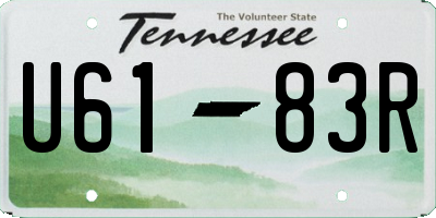 TN license plate U6183R