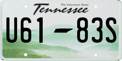 TN license plate U6183S
