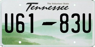 TN license plate U6183U