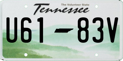 TN license plate U6183V