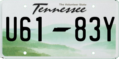 TN license plate U6183Y