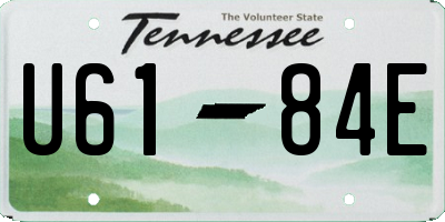 TN license plate U6184E