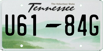 TN license plate U6184G