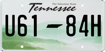 TN license plate U6184H