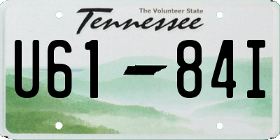 TN license plate U6184I