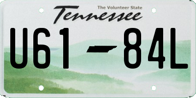 TN license plate U6184L