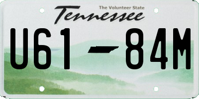 TN license plate U6184M