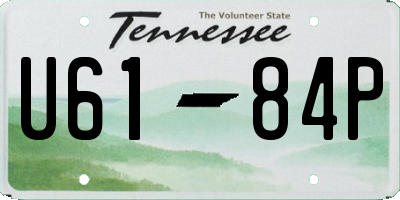 TN license plate U6184P