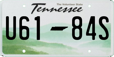 TN license plate U6184S