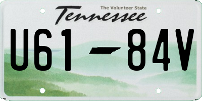 TN license plate U6184V