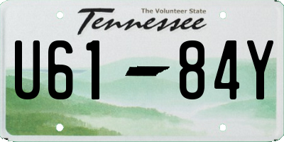 TN license plate U6184Y
