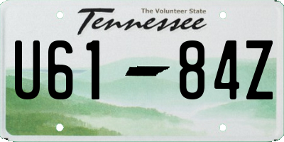 TN license plate U6184Z
