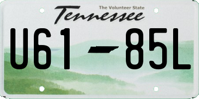 TN license plate U6185L