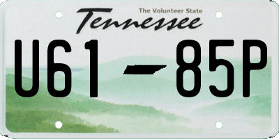 TN license plate U6185P