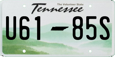 TN license plate U6185S