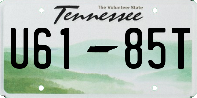 TN license plate U6185T