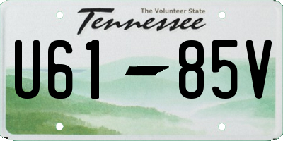 TN license plate U6185V