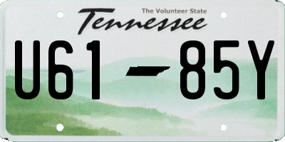 TN license plate U6185Y