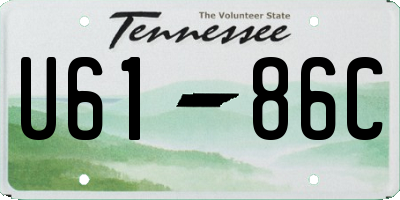 TN license plate U6186C