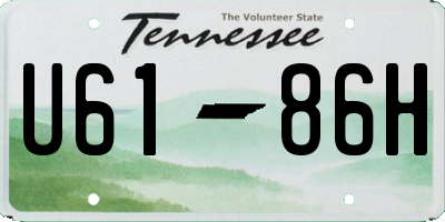 TN license plate U6186H