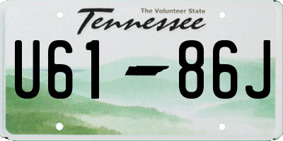 TN license plate U6186J