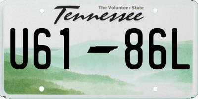 TN license plate U6186L