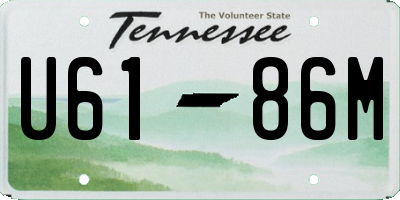 TN license plate U6186M