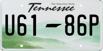 TN license plate U6186P