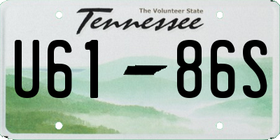 TN license plate U6186S