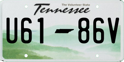 TN license plate U6186V
