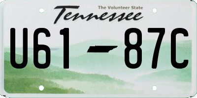 TN license plate U6187C