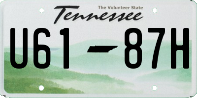 TN license plate U6187H