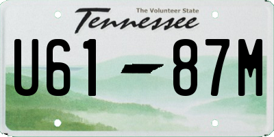 TN license plate U6187M