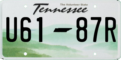 TN license plate U6187R