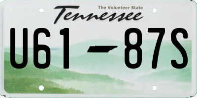 TN license plate U6187S