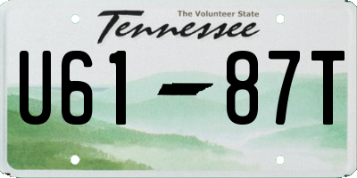 TN license plate U6187T