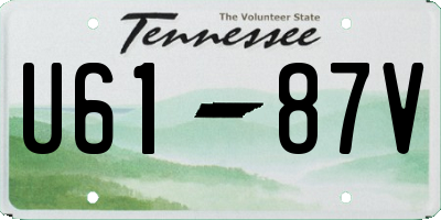 TN license plate U6187V
