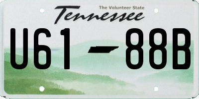 TN license plate U6188B