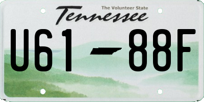 TN license plate U6188F