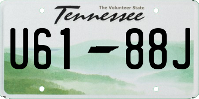 TN license plate U6188J