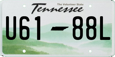 TN license plate U6188L