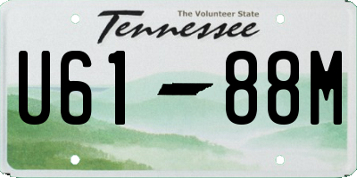 TN license plate U6188M