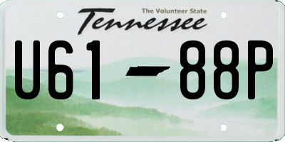 TN license plate U6188P