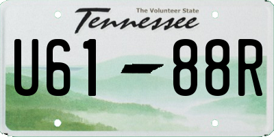 TN license plate U6188R