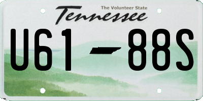 TN license plate U6188S