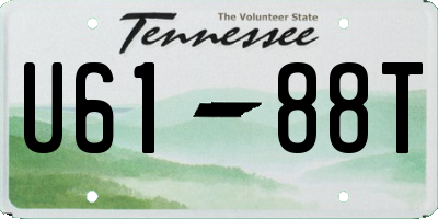 TN license plate U6188T
