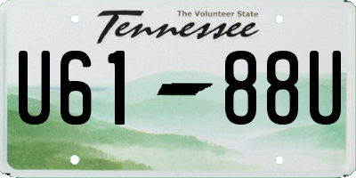 TN license plate U6188U