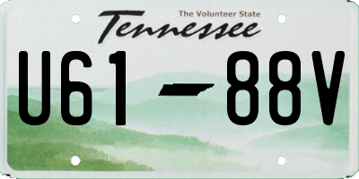 TN license plate U6188V